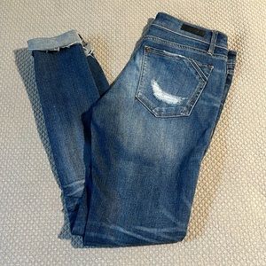 Womens Buckle Black skinny jeans